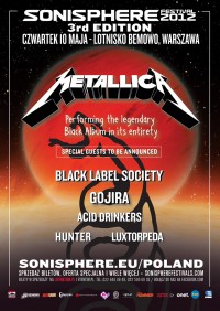 METALLICA HEADLINEREM SONISPHERE FESTIVAL